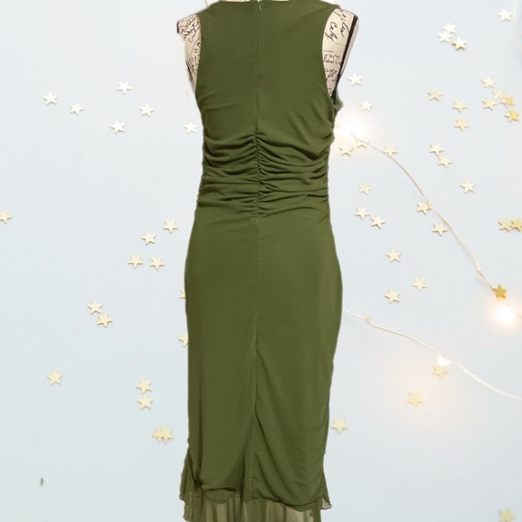Elegant Olive Green Dress - Picture 2 of 5